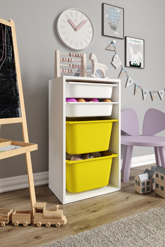 Kleiner Spielzeugschrank mit 4 Körben