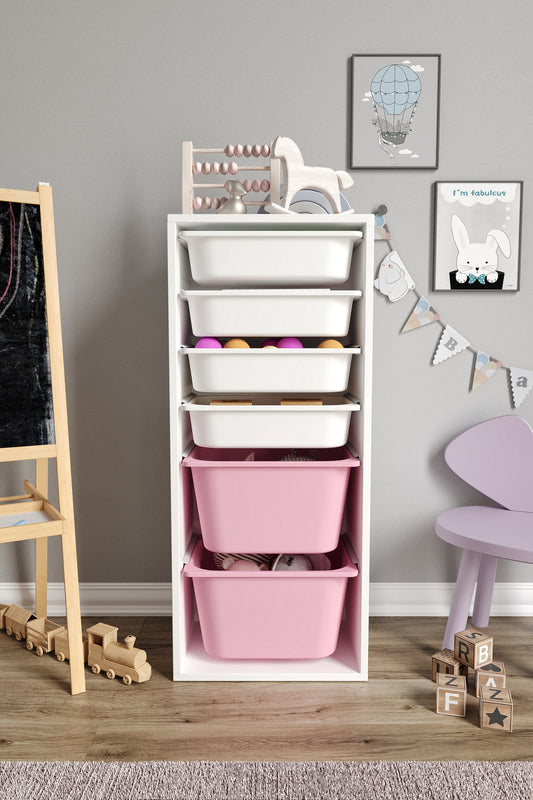 Großer Spielzeugschrank mit 6 Körben