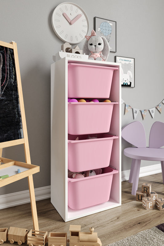 Großer Spielzeugschrank mit 4 Körben