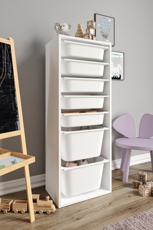 X Groß Spielzeugschrank mit 7 Körben