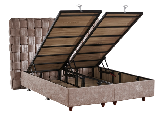 Monaco Creme Bettgestell mit Kopfteil