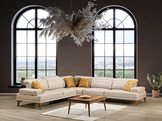 Clas Modernes Ecksofa in L-Form – Komfortables Sofa-Set fürs Wohnzimmer