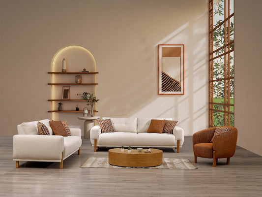 Gusto Wohnzimmer Garnitur: 3-Sitzer Sofa und Sessel