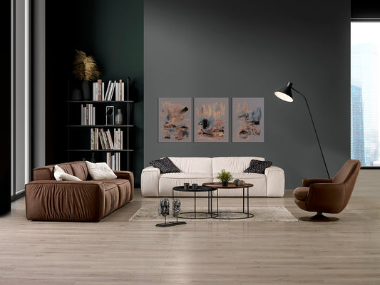 Montana Wohnzimmer Garnitur: 3-Sitzer Sofa, Sessel