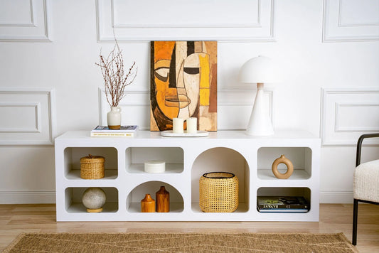 Design Sideboard „Wien“ – 160 cm | Weiß, modern & organisch