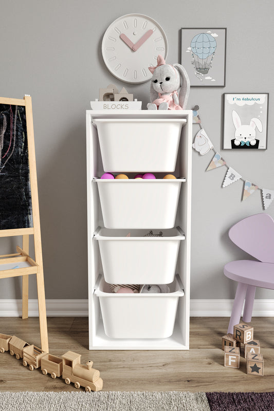 Großer Spielzeugschrank mit 4 Körben