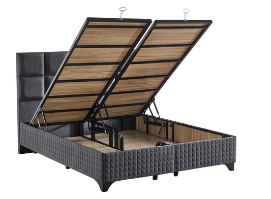 Star Anthrazit Bettgestell mit Kopfteil