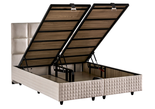 Star Creme Bettgestell mit Kopfteil