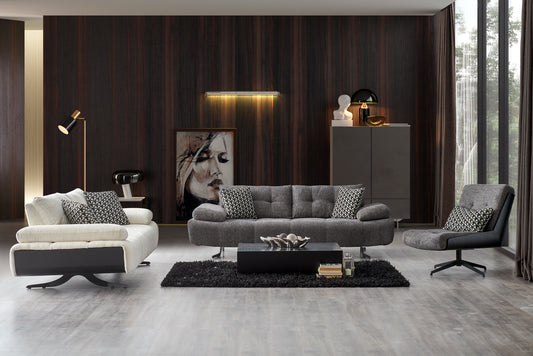 Nepal Wohnzimmer Garnitur: 3-Sitzer Sofa + 1-Sitzer Couch